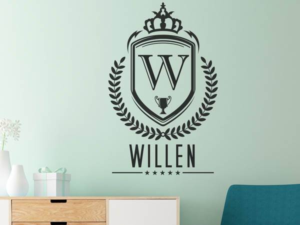 Wandtattoo Willen Wappen