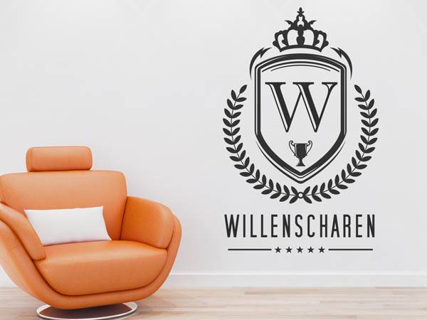 Wandtattoo Willenscharen Wappen
