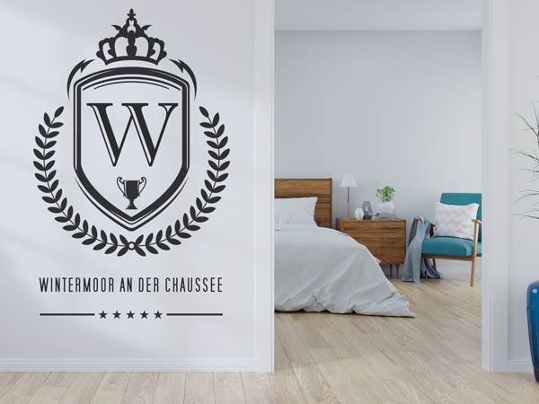 Wandtattoo Wintermoor an der Chaussee Wappen