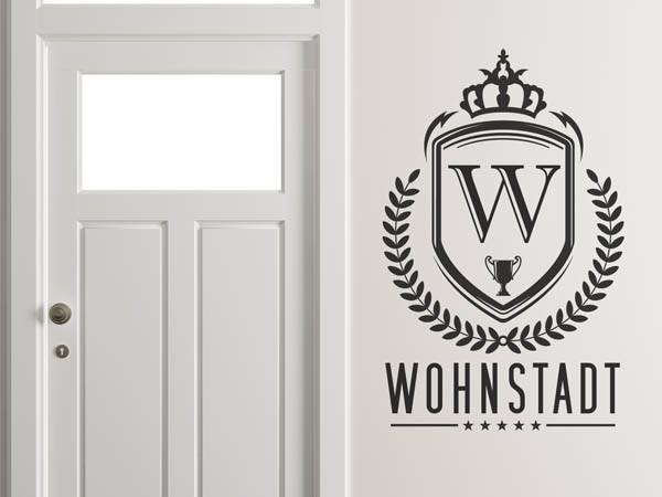 Wandtattoo Wohnstadt Wappen