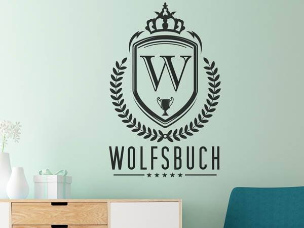 Wandtattoo Wolfsbuch Wappen