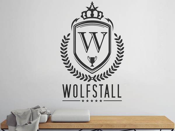 Wandtattoo Wolfstall Wappen