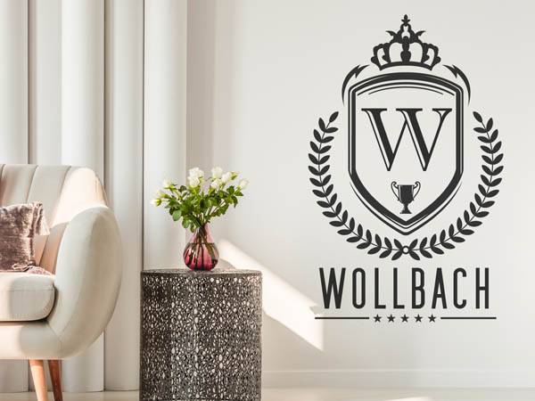 Wandtattoo Wollbach Wappen