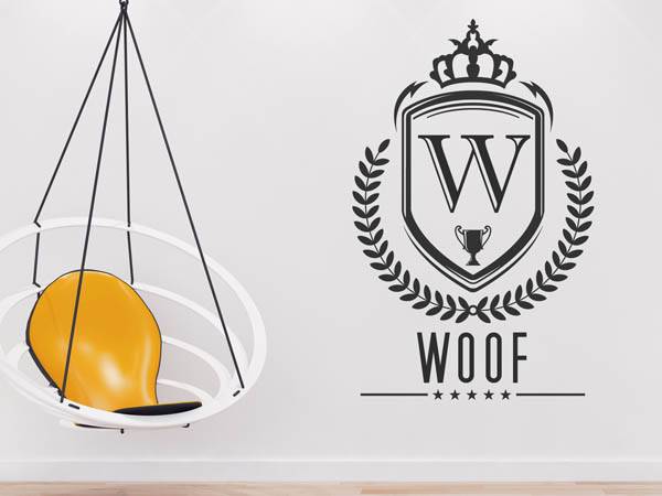 Wandtattoo Woof Wappen