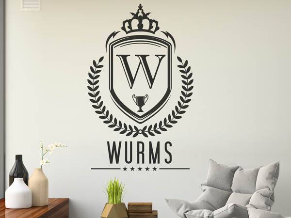 Wandtattoo Wurms Wappen