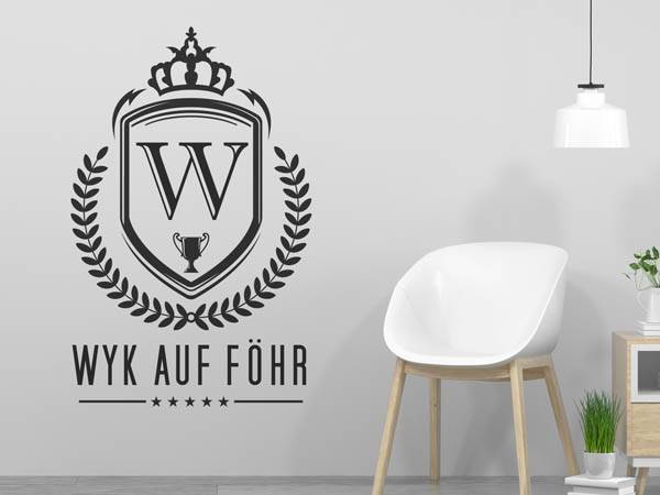 Wandtattoo Wyk auf Föhr Wappen