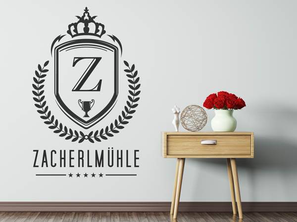 Wandtattoo Zacherlmühle Wappen