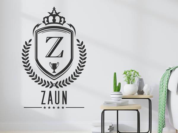 Wandtattoo Zaun Wappen