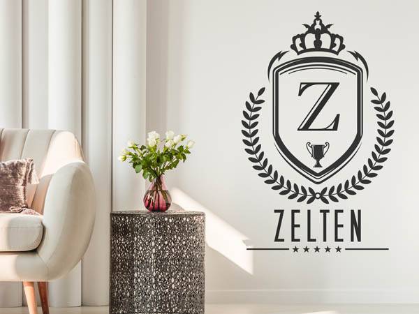Wandtattoo Zelten Wappen