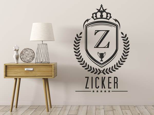 Wandtattoo Zicker Wappen
