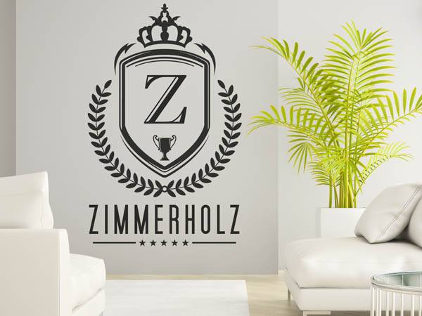 Wandtattoo Zimmerholz Wappen