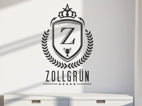 Wandtattoo Zollgrün Wappen