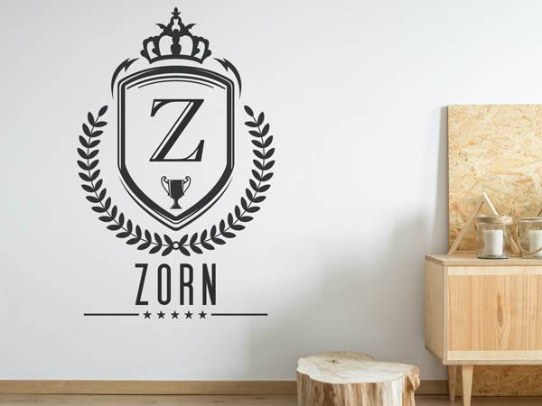Wandtattoo Zorn Wappen