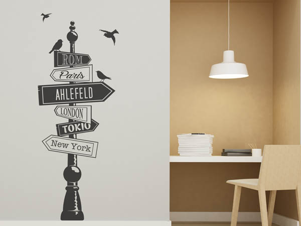 Wandtattoo Ahlefeld Wegweiser