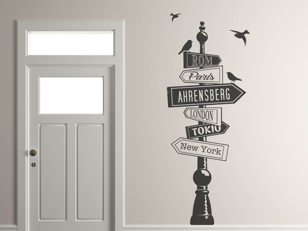 Wandtattoo Ahrensberg Wegweiser