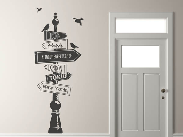Wandtattoo Altbreitenfelderhof Wegweiser