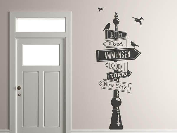 Wandtattoo Ammensen Wegweiser