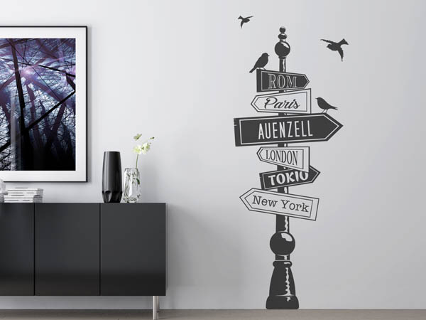 Wandtattoo Auenzell Wegweiser