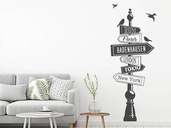 Wandtattoo Badenhausen Wegweiser