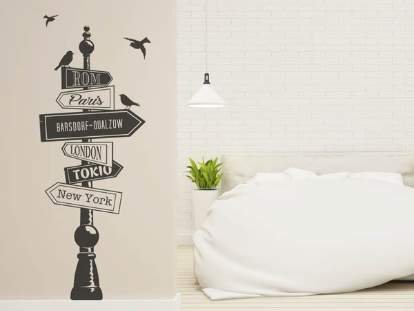 Wandtattoo Barsdorf-Qualzow Wegweiser