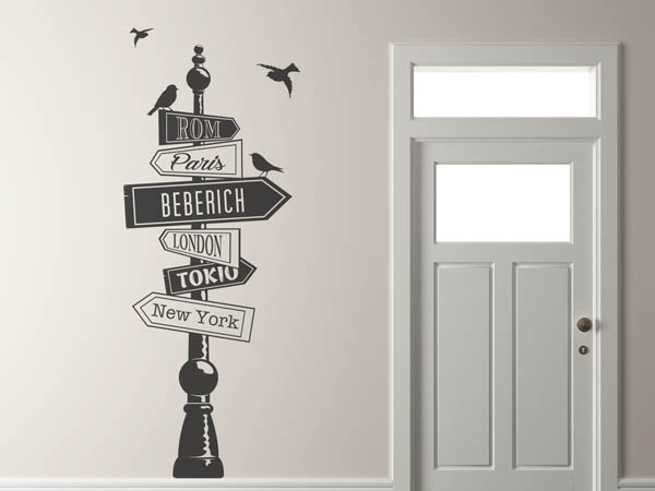 Wandtattoo Beberich Wegweiser