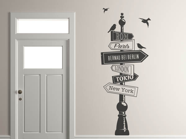 Wandtattoo Bernau bei Berlin Wegweiser