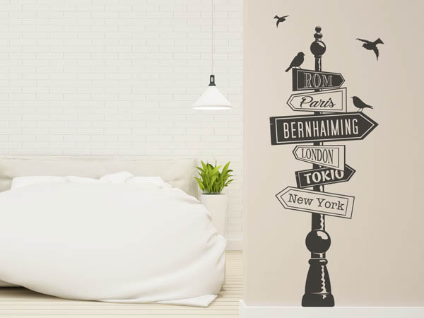 Wandtattoo Bernhaiming Wegweiser