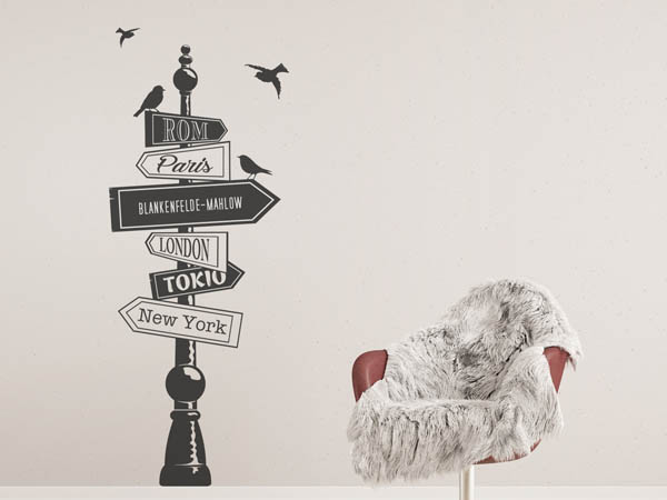 Wandtattoo Blankenfelde-Mahlow Wegweiser