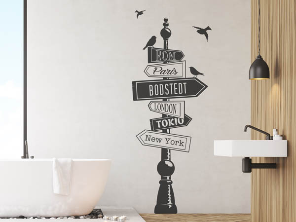 Wandtattoo Bodstedt Wegweiser