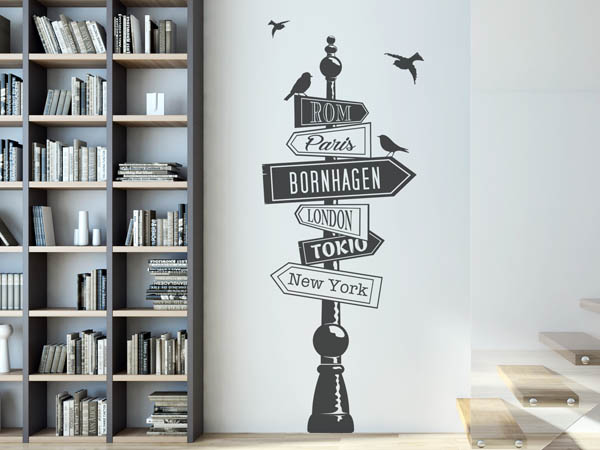 Wandtattoo Bornhagen Wegweiser