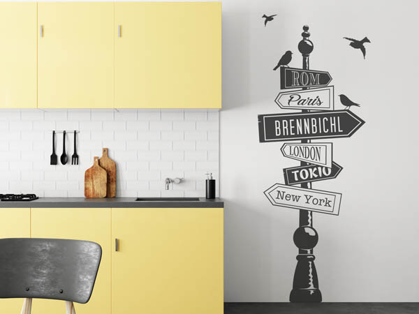 Wandtattoo Brennbichl Wegweiser