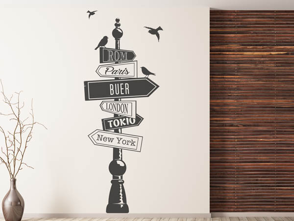 Wandtattoo Buer Wegweiser