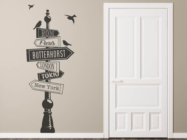 Wandtattoo Butterhorst Wegweiser