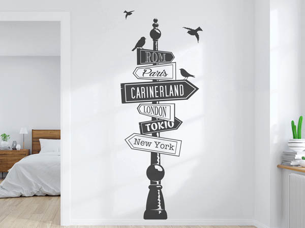 Wandtattoo Carinerland Wegweiser