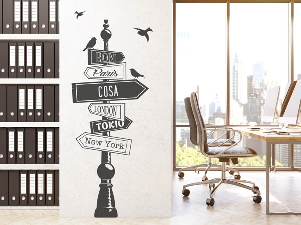 Wandtattoo Cosa Wegweiser