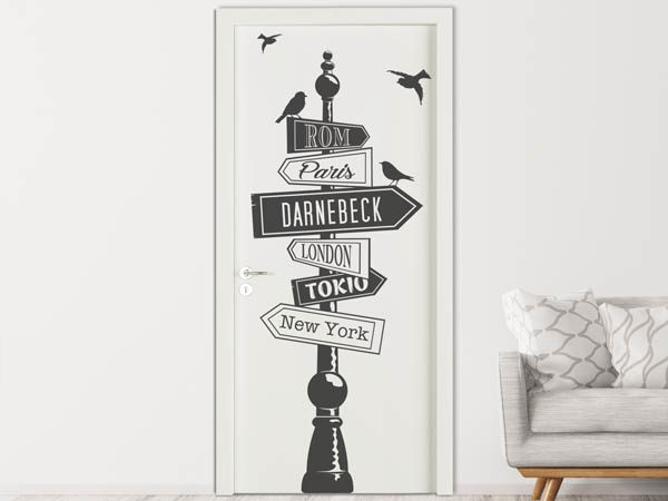Wandtattoo Darnebeck Wegweiser