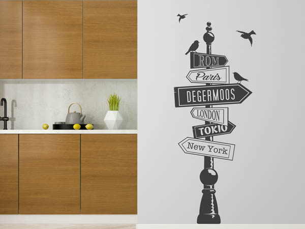 Wandtattoo Degermoos Wegweiser