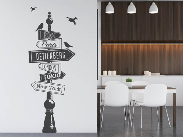 Wandtattoo Dettenberg Wegweiser
