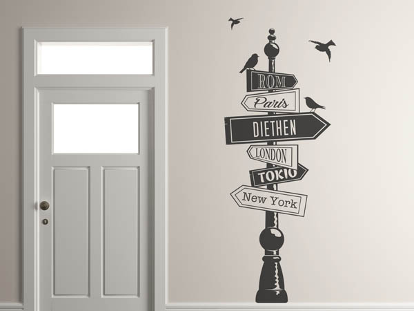 Wandtattoo Diethen Wegweiser