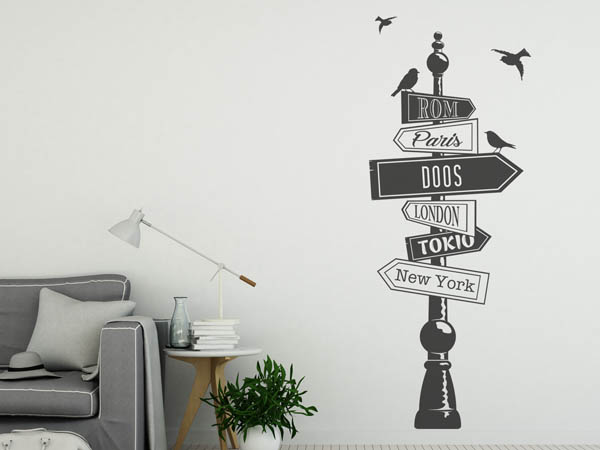 Wandtattoo Doos Wegweiser
