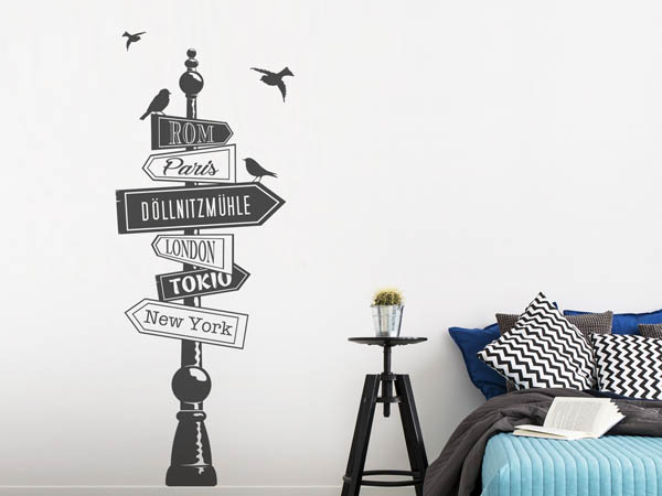 Wandtattoo Döllnitzmühle Wegweiser