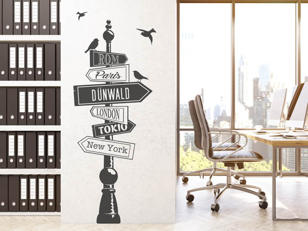 Wandtattoo Dünwald Wegweiser