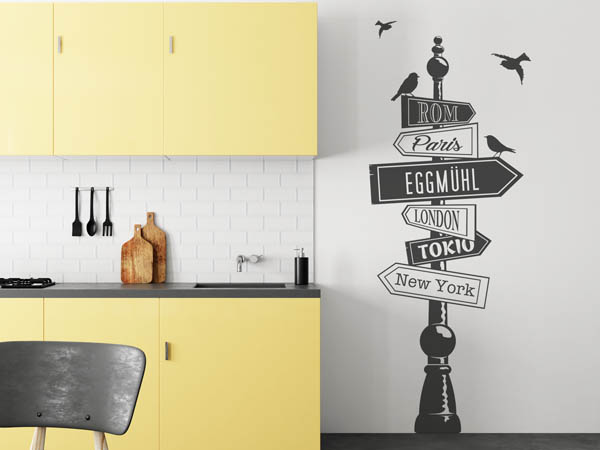 Wandtattoo Eggmühl Wegweiser