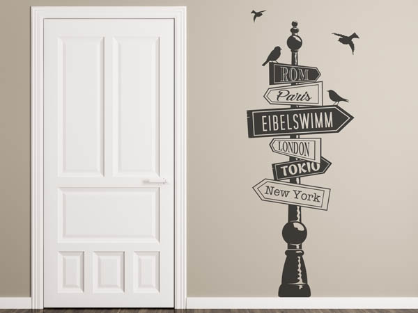 Wandtattoo Eibelswimm Wegweiser