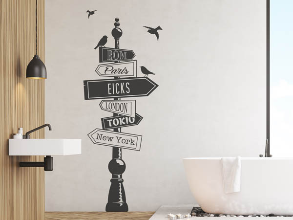 Wandtattoo Eicks Wegweiser