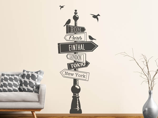 Wandtattoo Einthal Wegweiser
