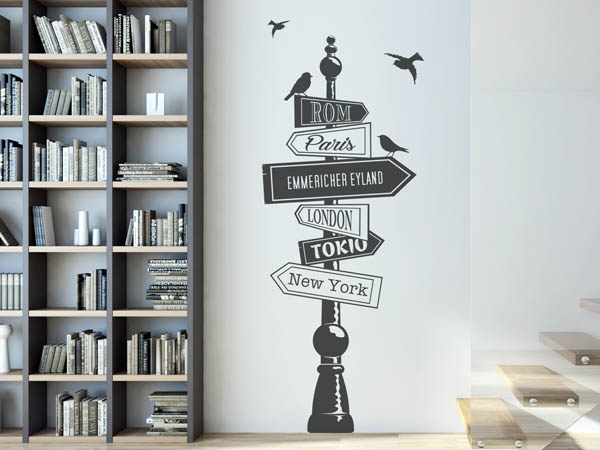 Wandtattoo Emmericher Eyland Wegweiser