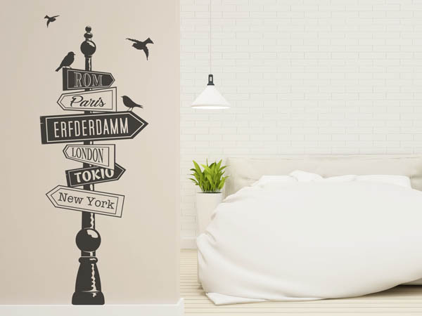 Wandtattoo Erfderdamm Wegweiser