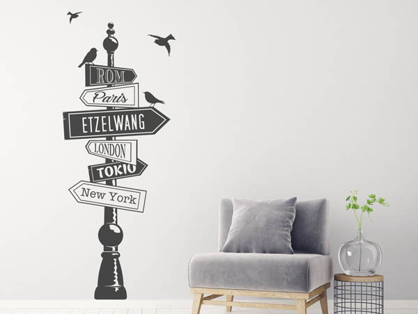 Wandtattoo Etzelwang Wegweiser
