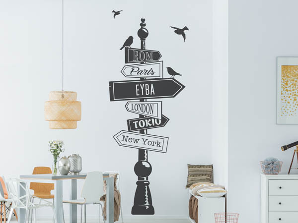 Wandtattoo Eyba Wegweiser